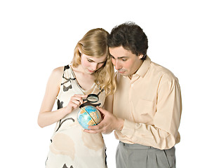 Image showing Planning vacations together