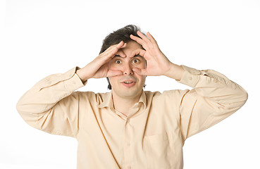 Image showing Man staring at something