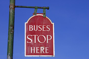 Image showing Bus stop sign