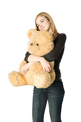 Image showing Girl with Teddy bear