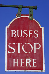 Image showing Bus stop sign