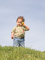 Image showing Boy with a cellphone