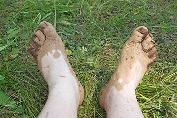 Image showing Dirty feet