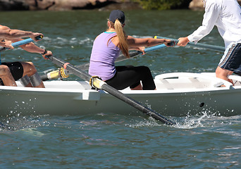 Image showing Rowing