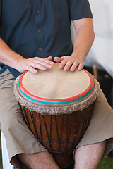 Image showing Playing the Drum