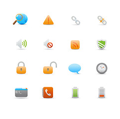 Image showing Set of icons for common computer functions