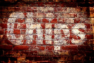 Image showing Chips Brick Wall
