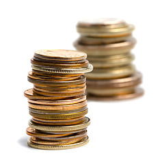 Image showing two coins stacks