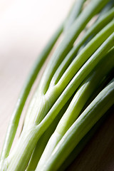 Image showing A bunch of spring onions