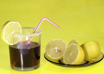 Image showing Lemons and cola