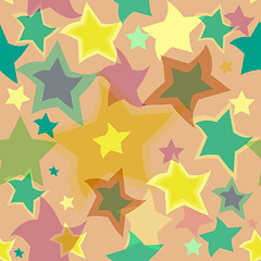 Image showing Abstract seamless background with translucent stars
