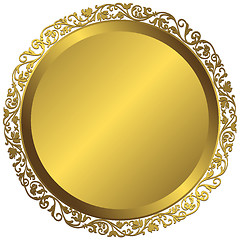 Image showing Golden plate 