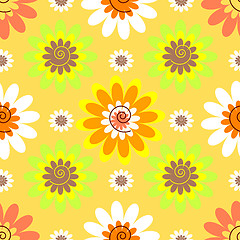 Image showing Abstract seamless floral pastel pattern