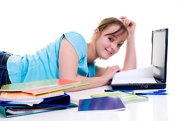 Image showing Teenager schoolgirl