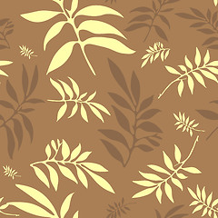 Image showing Seamless floral coffee background 