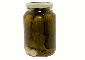 Image showing Marinaded cucumbers