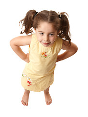 Image showing Little girl with attitide hands on hips