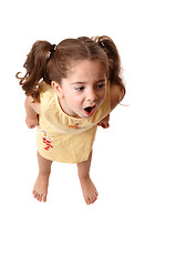 Image showing Little girl shouting,  or tantrum