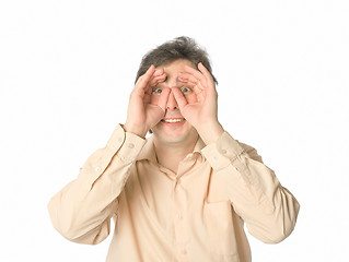 Image showing Man staring at something