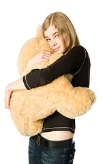 Image showing Girl with Teddy bear