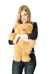 Image showing Girl with a Teddy bear