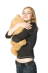 Image showing Girl with a Teddy bear