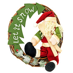 Image showing Santa wreath