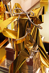 Image showing Golden gifts detail