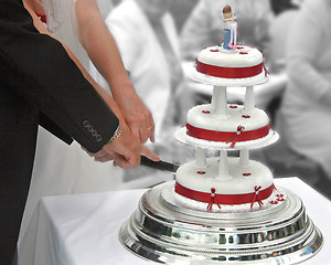 Image showing Cutting the Cake