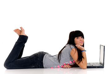 Image showing Teenager schoolgirl