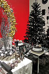 Image showing Black Christmas tree