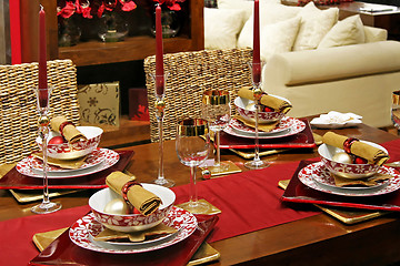 Image showing Christmas table