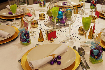 Image showing Colorful table