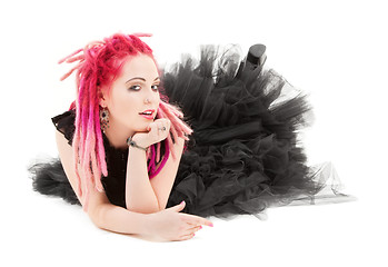 Image showing pink hair girl