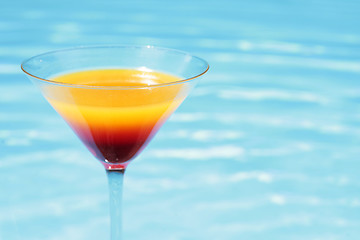 Image showing Poolside Summer Cocktail