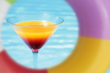 Image showing Poolside Summer Cocktail