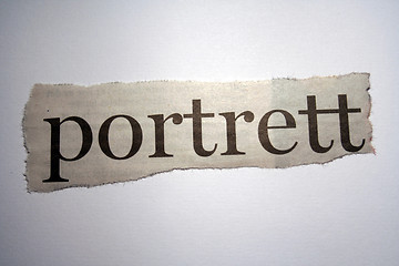 Image showing Word thorn out of a newspaper