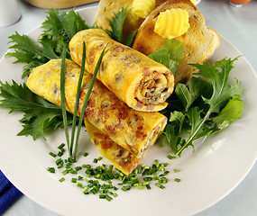 Image showing Rolled Omelette