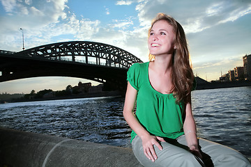 Image showing evening beside Moscow-river