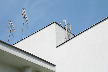 Image showing roof of the modern building, abstraction