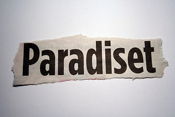 Image showing Word thorn out of a newspaper