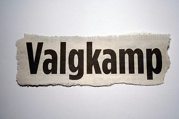 Image showing Word thorn out of a newspaper