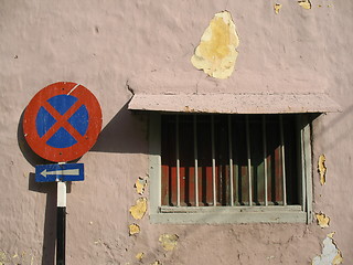 Image showing A Forbidden Sign Warning Travellers