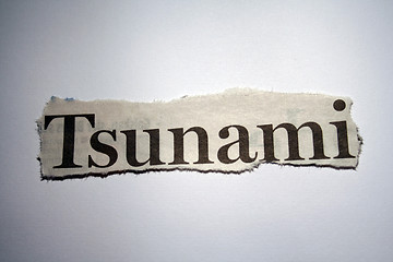 Image showing Word thorn out of a newspaper