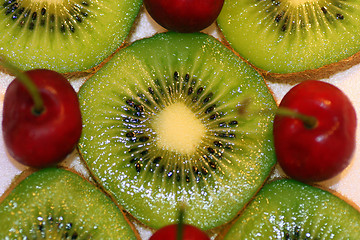 Image showing Kiwi and Cherries