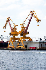 Image showing Heavy duty port crane