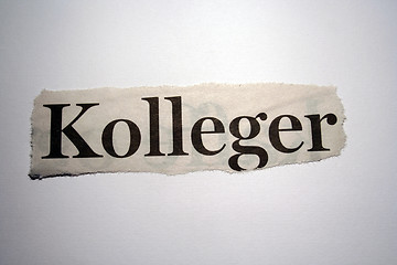 Image showing Word thorn out of a newspaper
