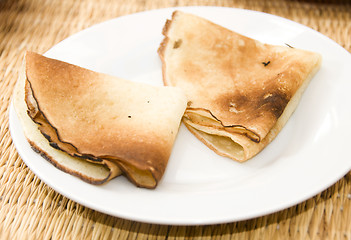 Image showing moroccan pancakes thin crepe style