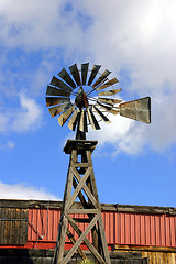 Image showing Old Wooden Windmill