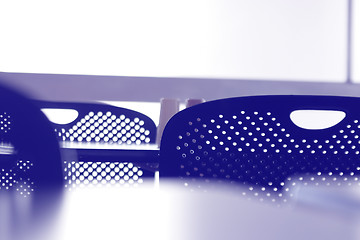 Image showing Close Up on Cafeteria Chairs